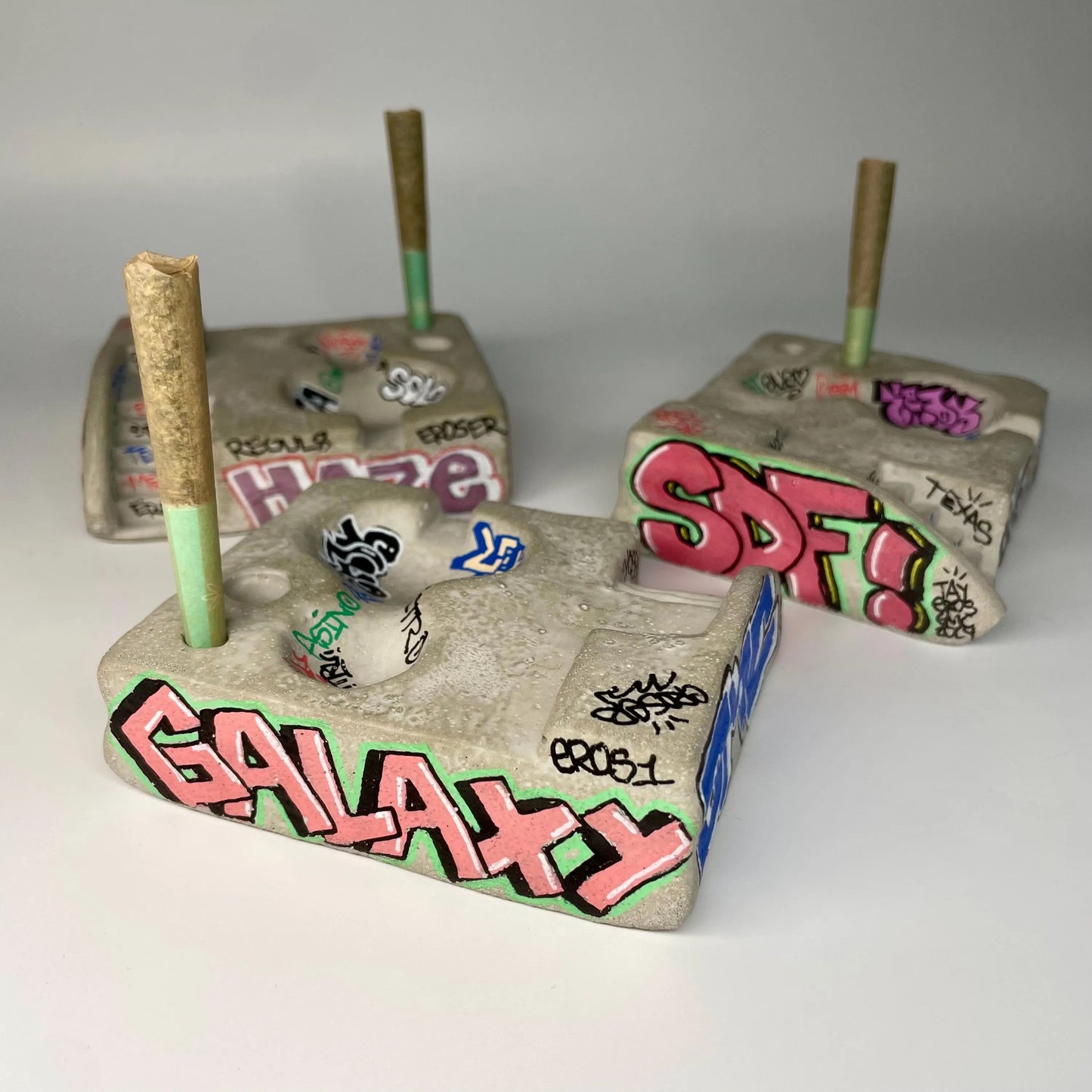 Graffiti skatepark ashtray/ Incense holder & custom names