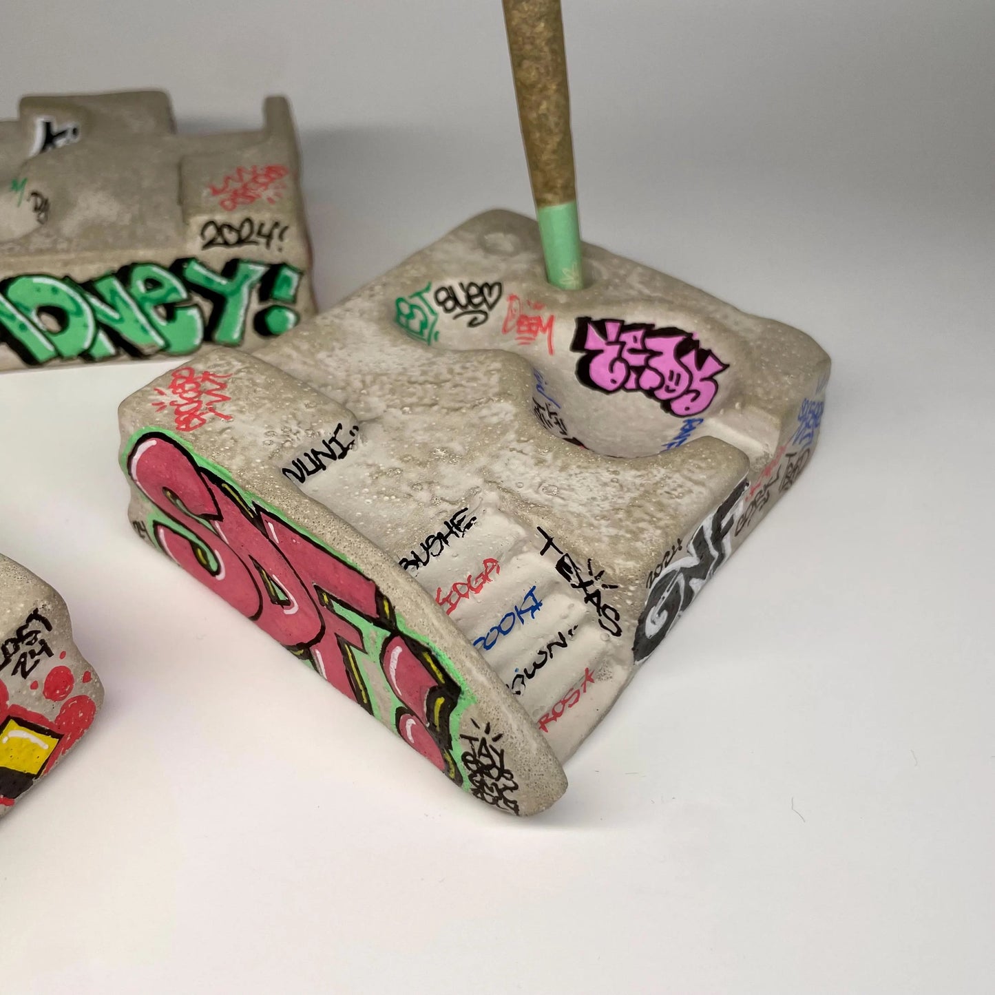 Graffiti skatepark ashtray/ Incense holder & custom names